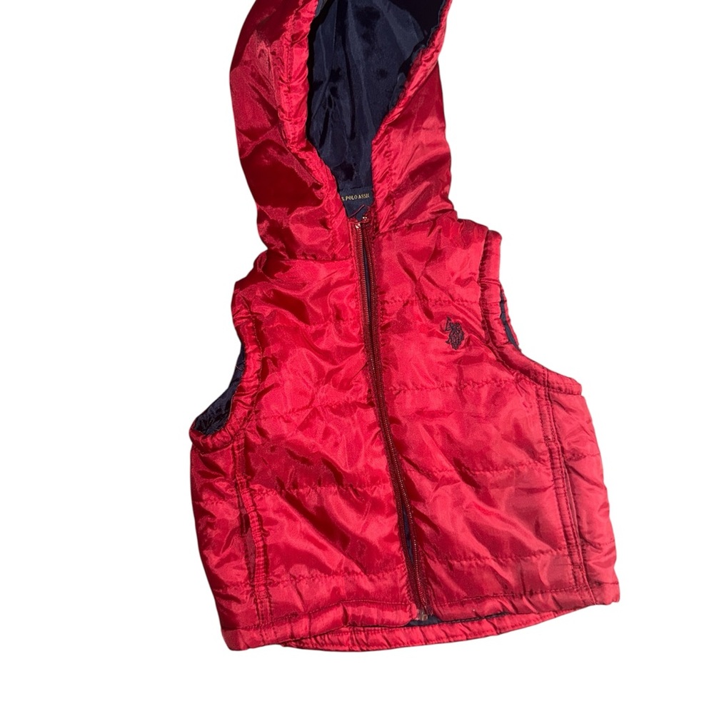 U.S. Polo Assn. Kids Red Hooded Vest